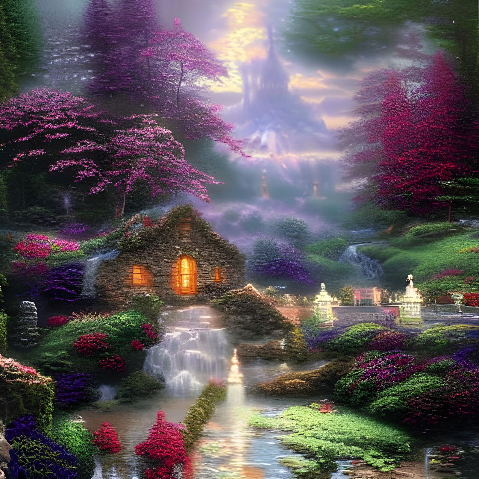 Ethereal Heaven Fantasy in Luminist Style