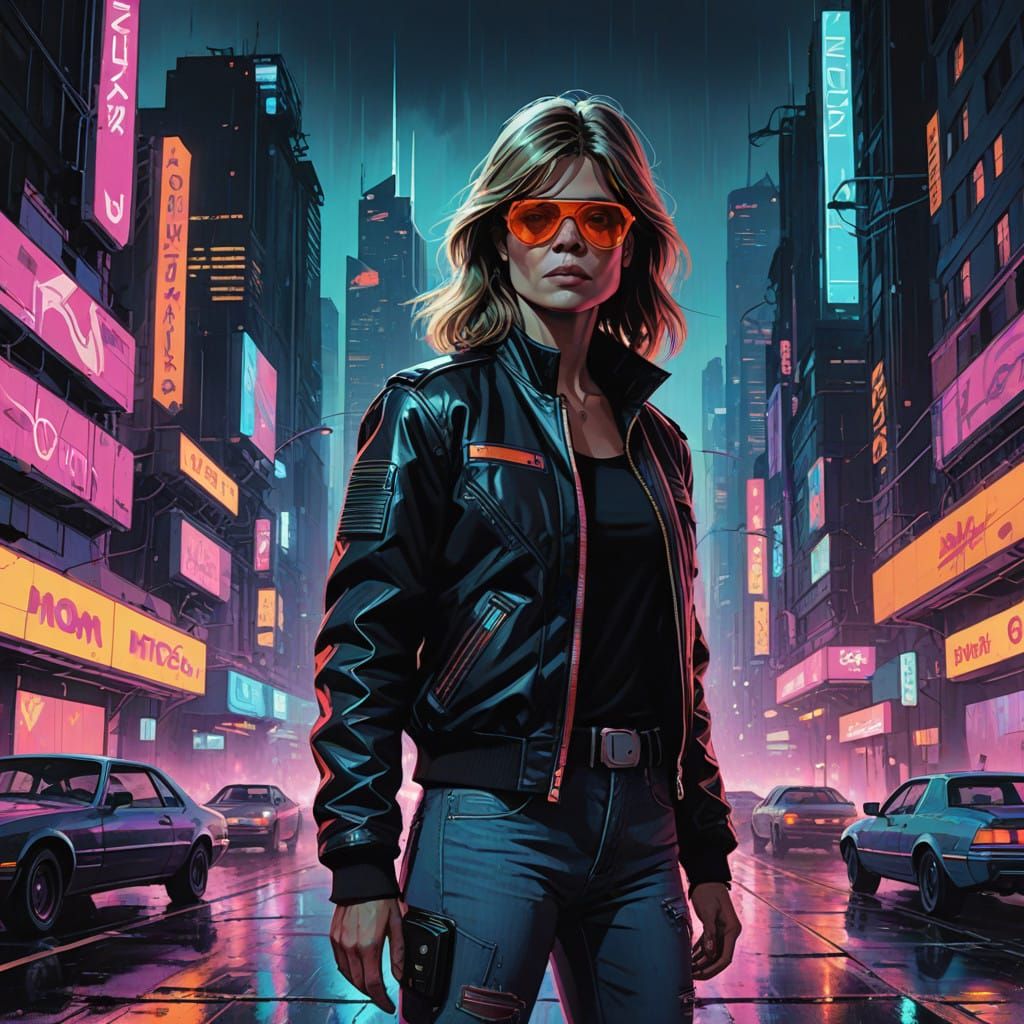 Gritty Synthwave Heroine Defies the Ruins