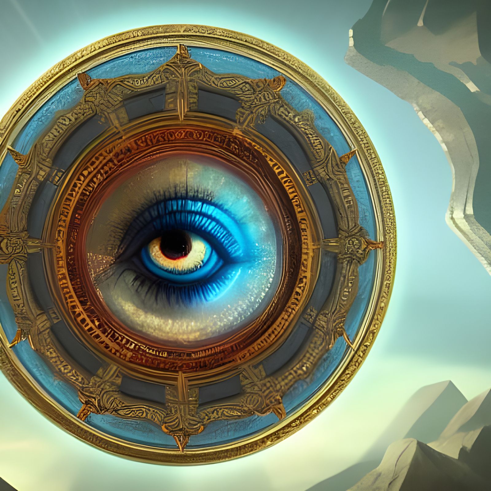 Detailed All Seeing Eye Fantasy Concept Art