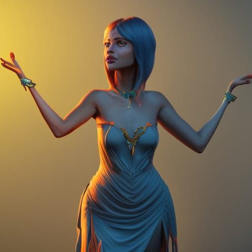 Beautiful Sorceress, Unreal Engine 5, FXAA