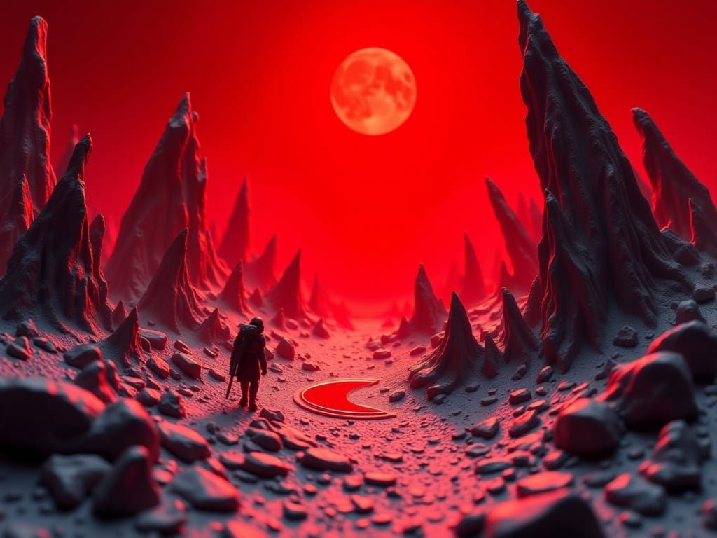 Alien Wanderer Finds Red Circle on Distant Planet