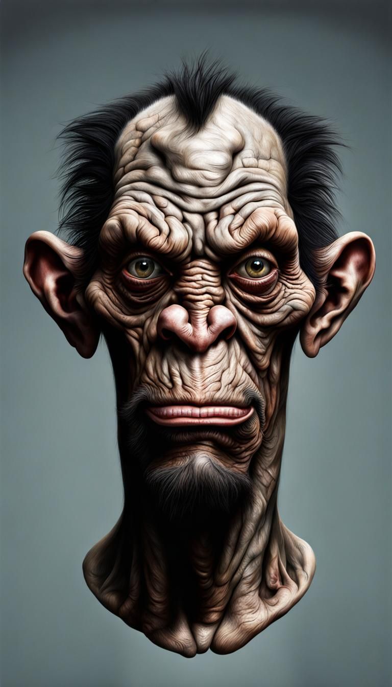The ugliest person. Photorealistic