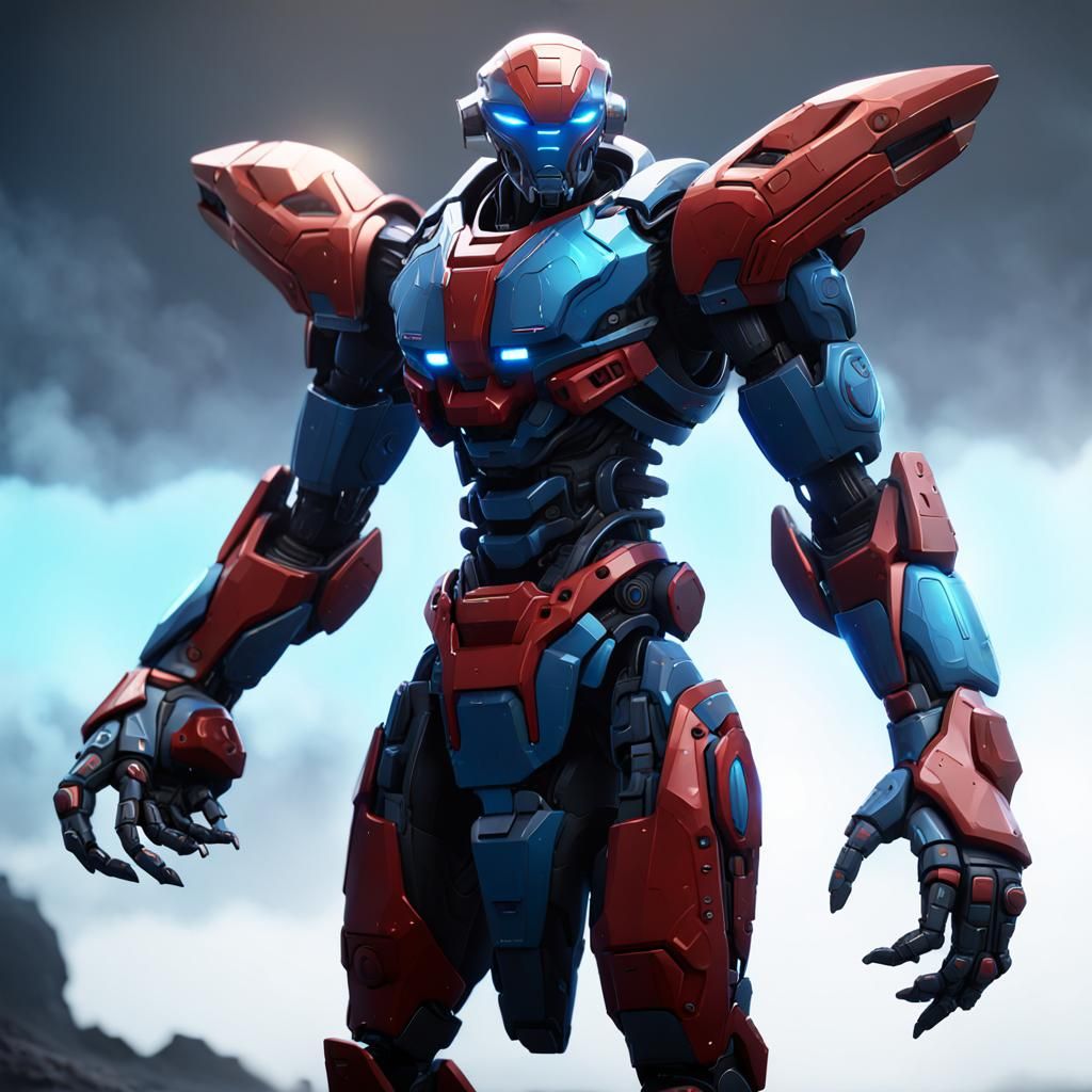 Futuristic Alien Mecha in 3D Cinematic Style