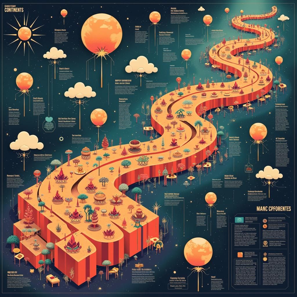 Continents Evolution: Stylized 3D Infographic Timeline