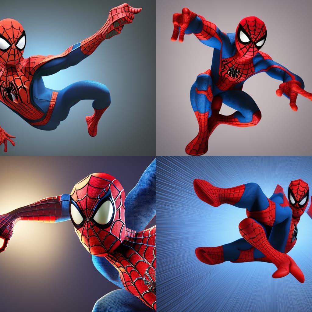 Spiderman Reimagined as Pixar 3D Digital Art