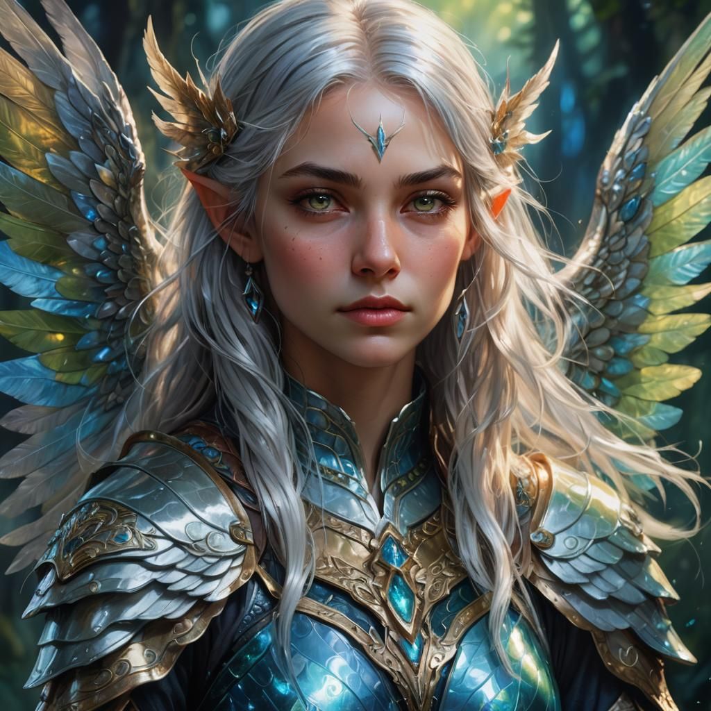 Faerie Warrior Portrait in Dynamic Lighting