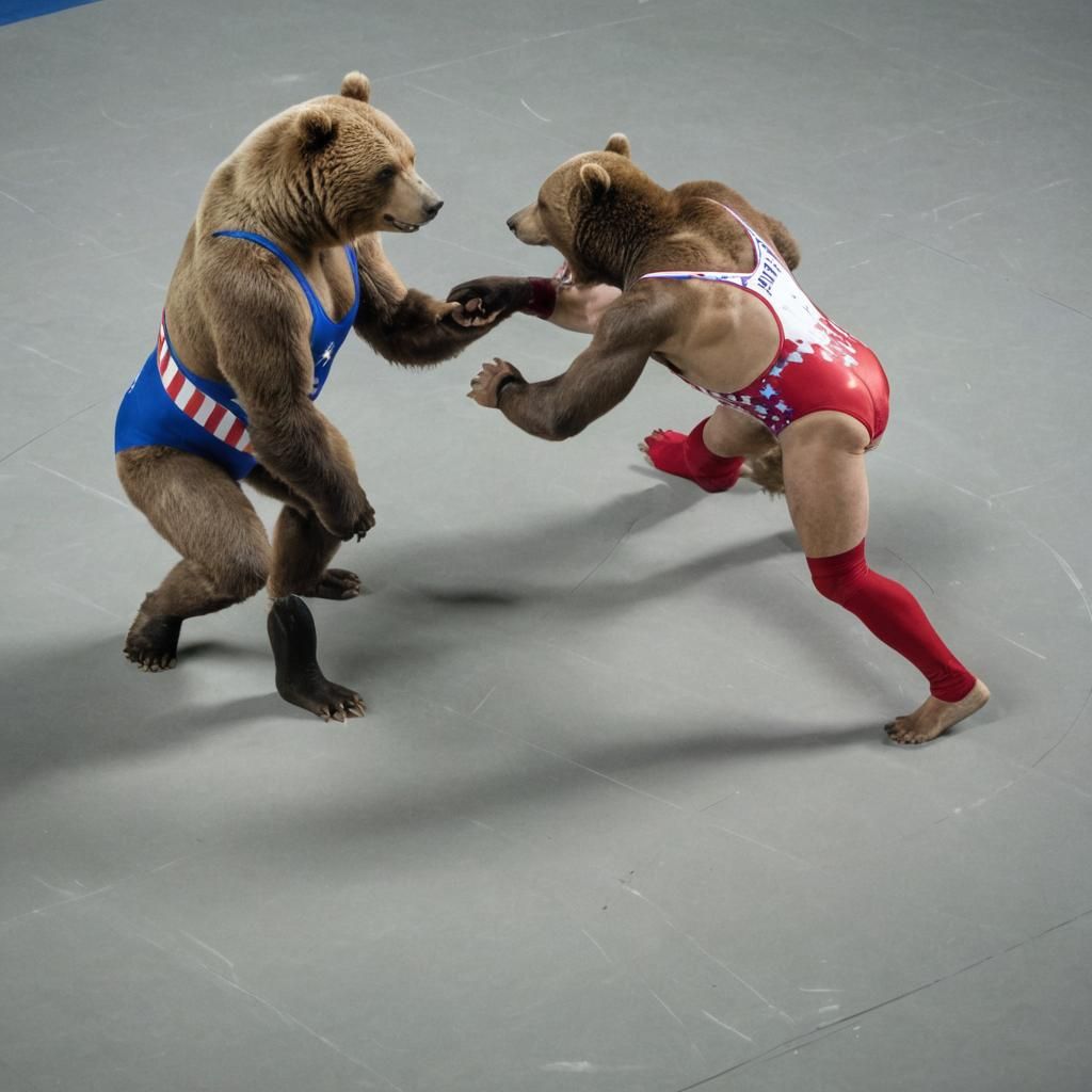 Grizzly Olympic wrestling match 1
