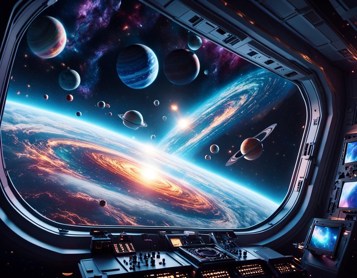 Cosmic Collision from Luxurious Spacecraft Window