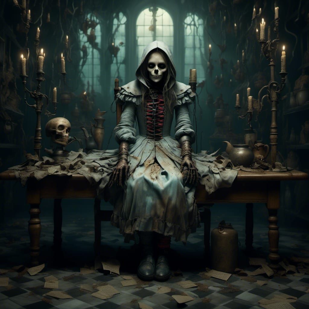 Alice in Wonderland in Asylum, Hyperrealistic Horror