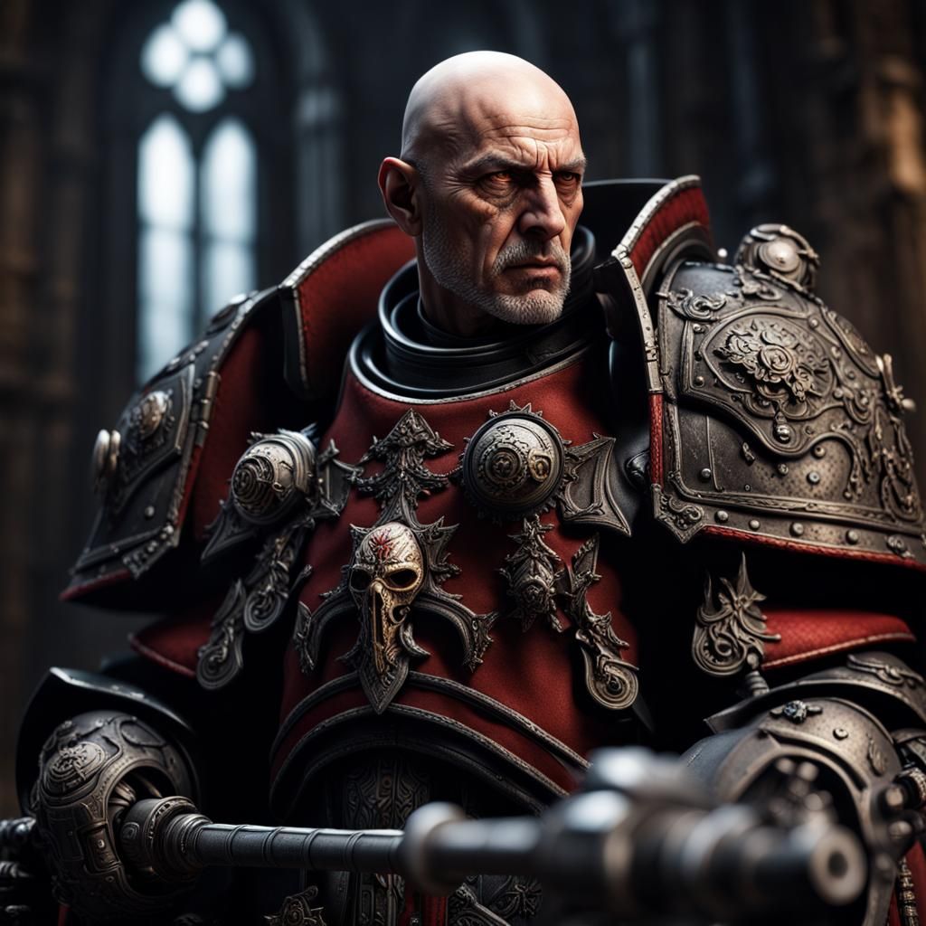 Hyperrealistic 40k Inquisitor in Cinematic Lighting