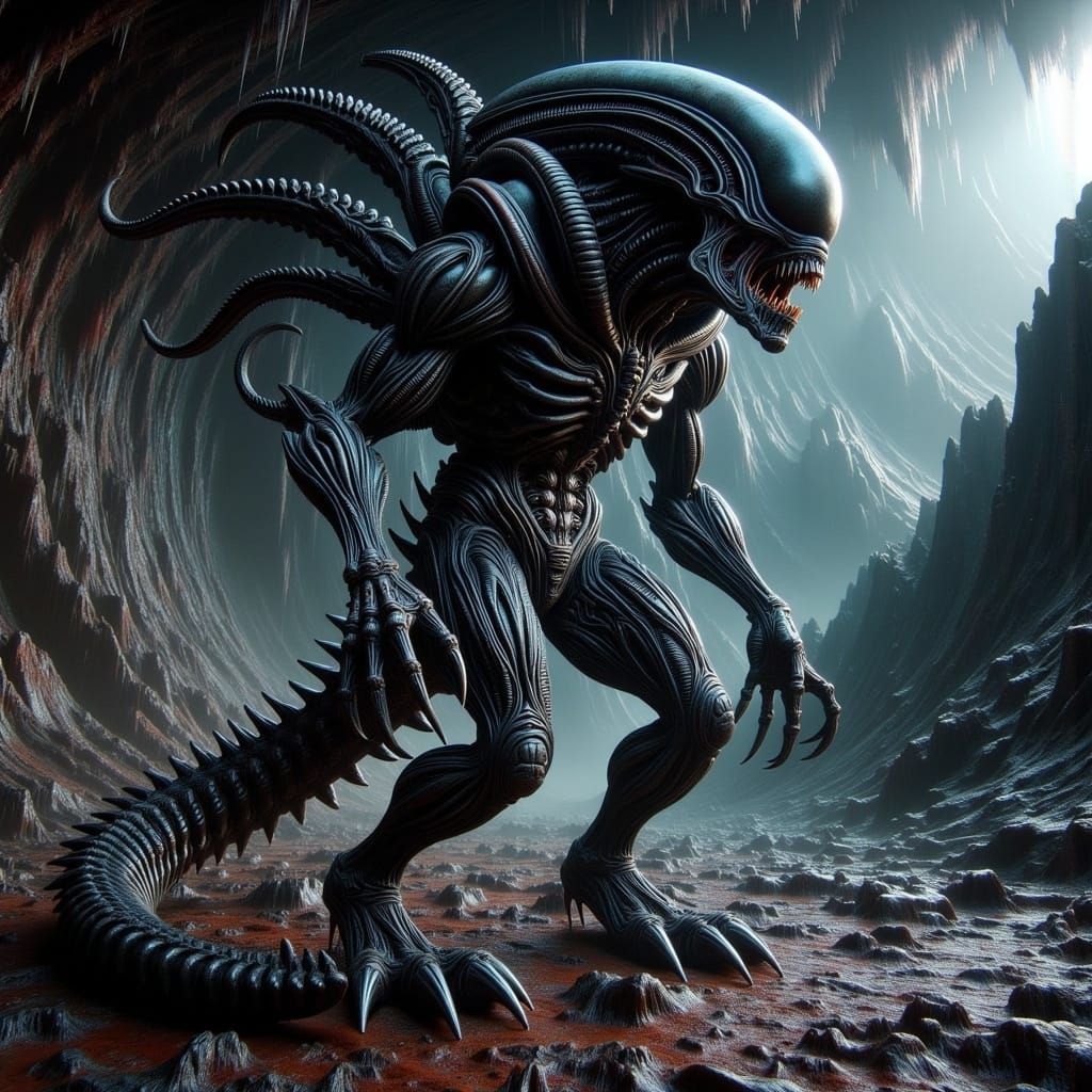 Xenomorph Steve Austin at Roadhouse Bar, Giger Hybrid