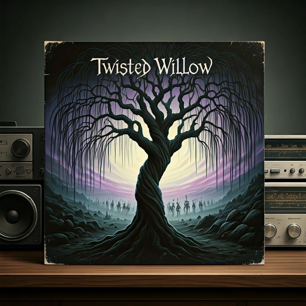 Retro Vinyl Sleeve with Twisted Willow Artwork