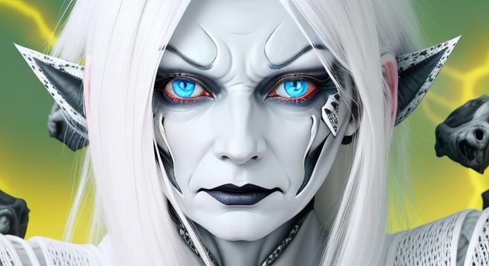 Terrifying Masked Woman Spriting with Knife in Dark