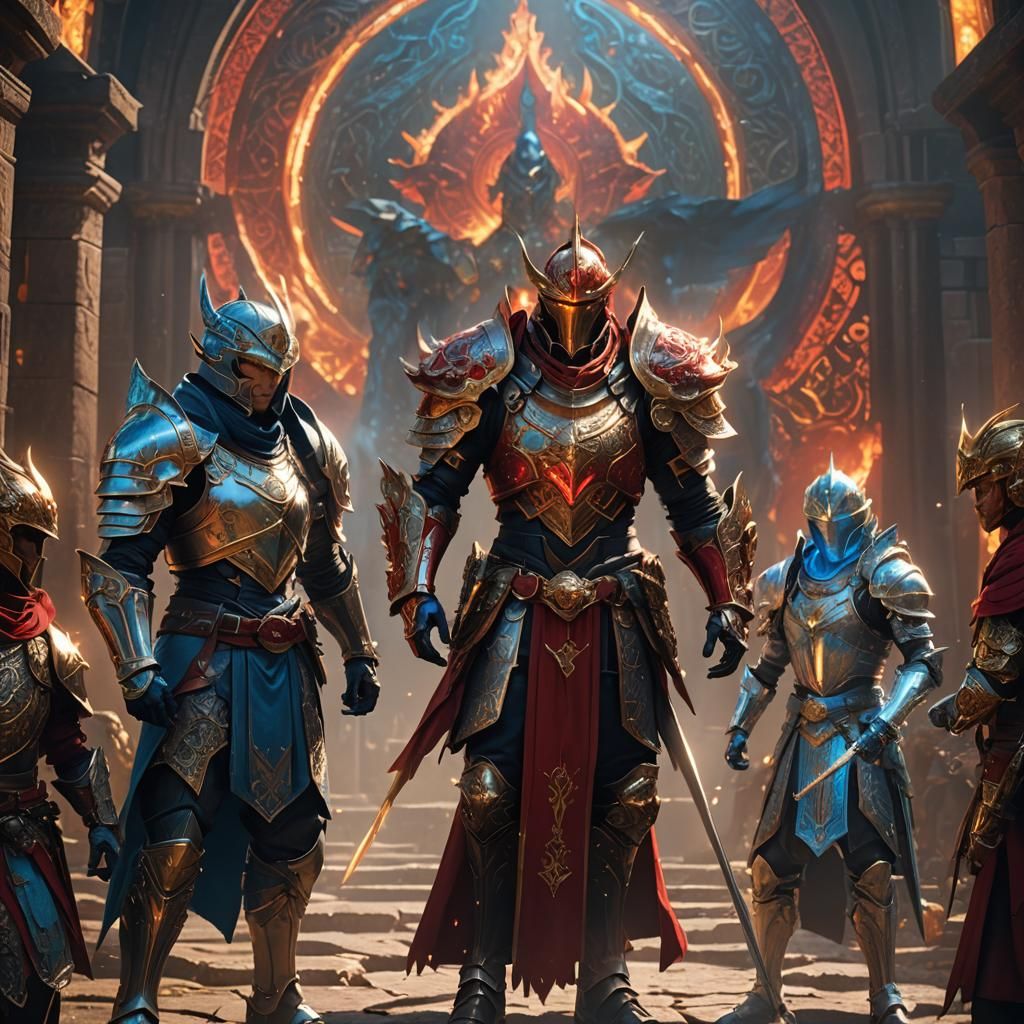 High-Fantasy Face-Off in Dramatic Digital Art