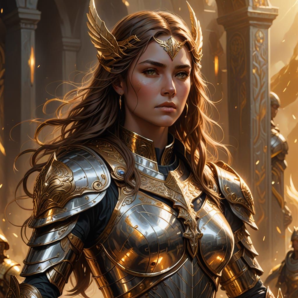 Rebecca as Goddess of War in Digital Painting