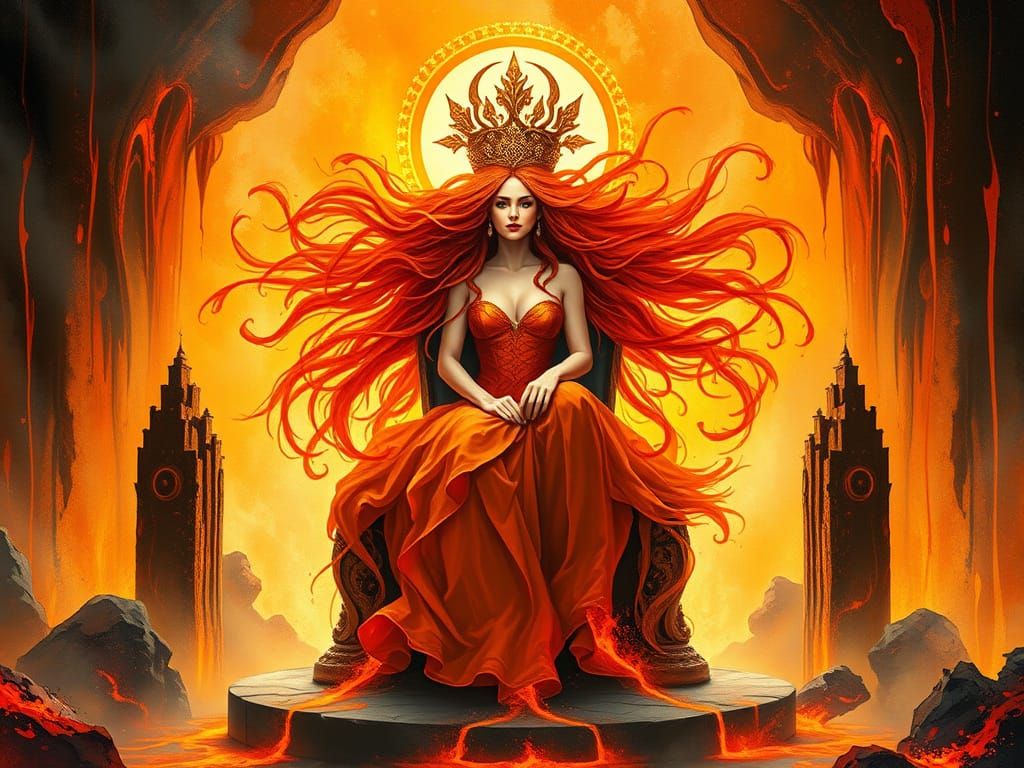 Magma Queen Reigns in Dreamlike Neo-Impressionist Court