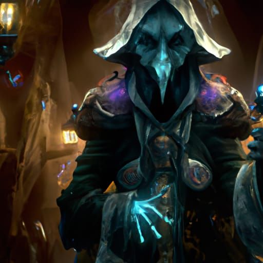 Plague Doctor in Dark Fantasy Style