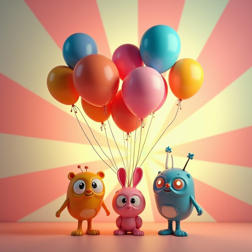 Pixar-esque Balloon Characters in 3D
