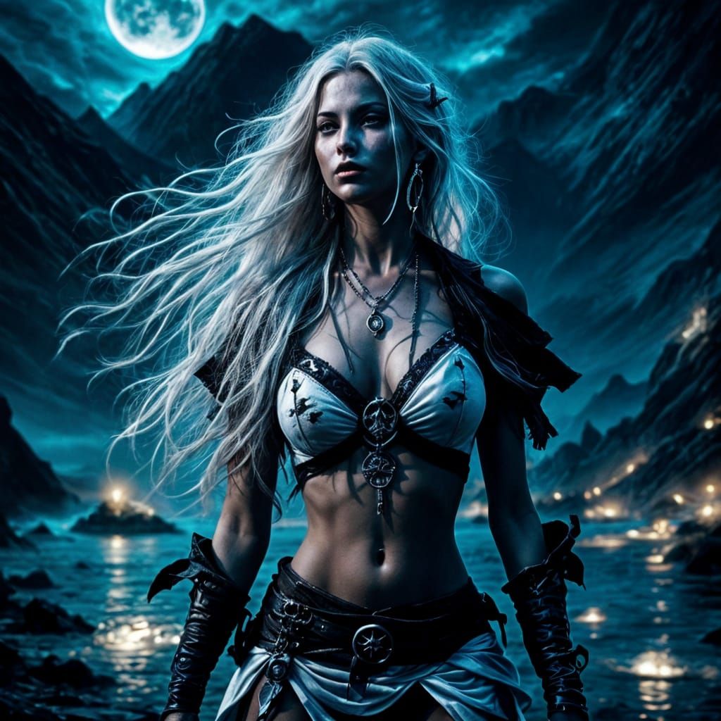 Gothic Pirate in Moonlight: Dark Fantasy Portrait