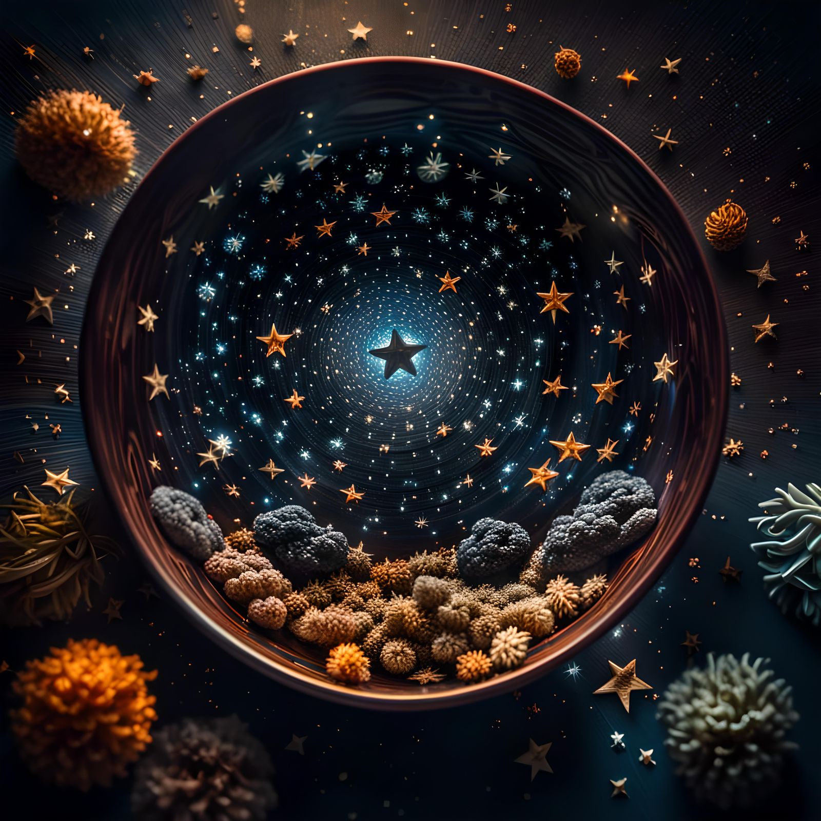 Stars in a Bowl: Hyperrealistic 64 Megapixel Image