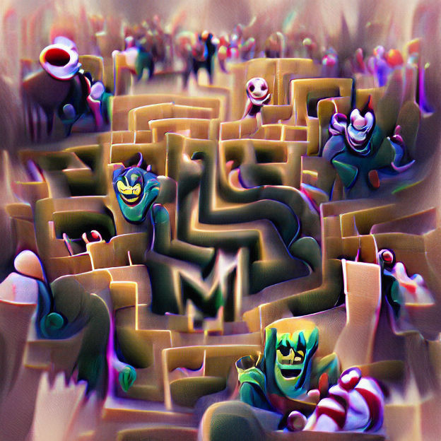 Impossible Escher-Style Maze of Staircases