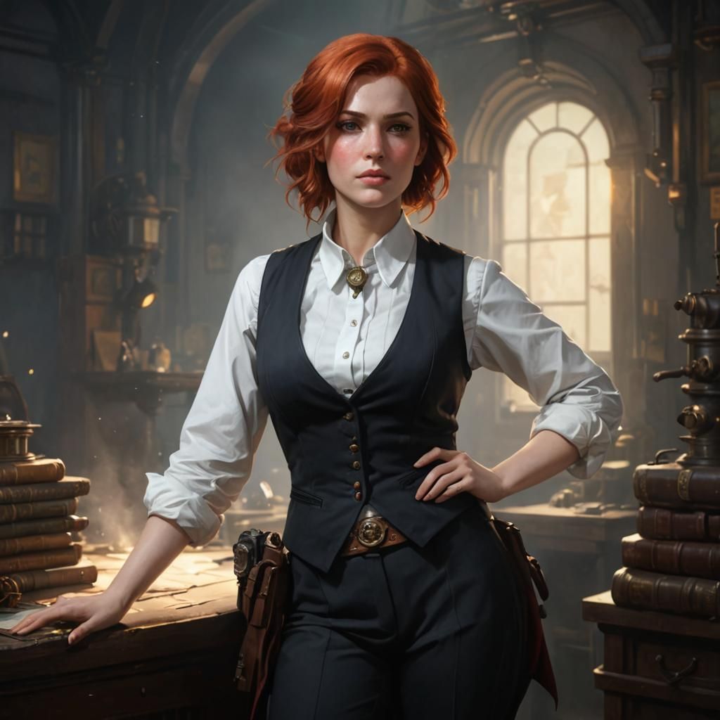 Steampunk Adventurer K.D. Inkwell Portrait