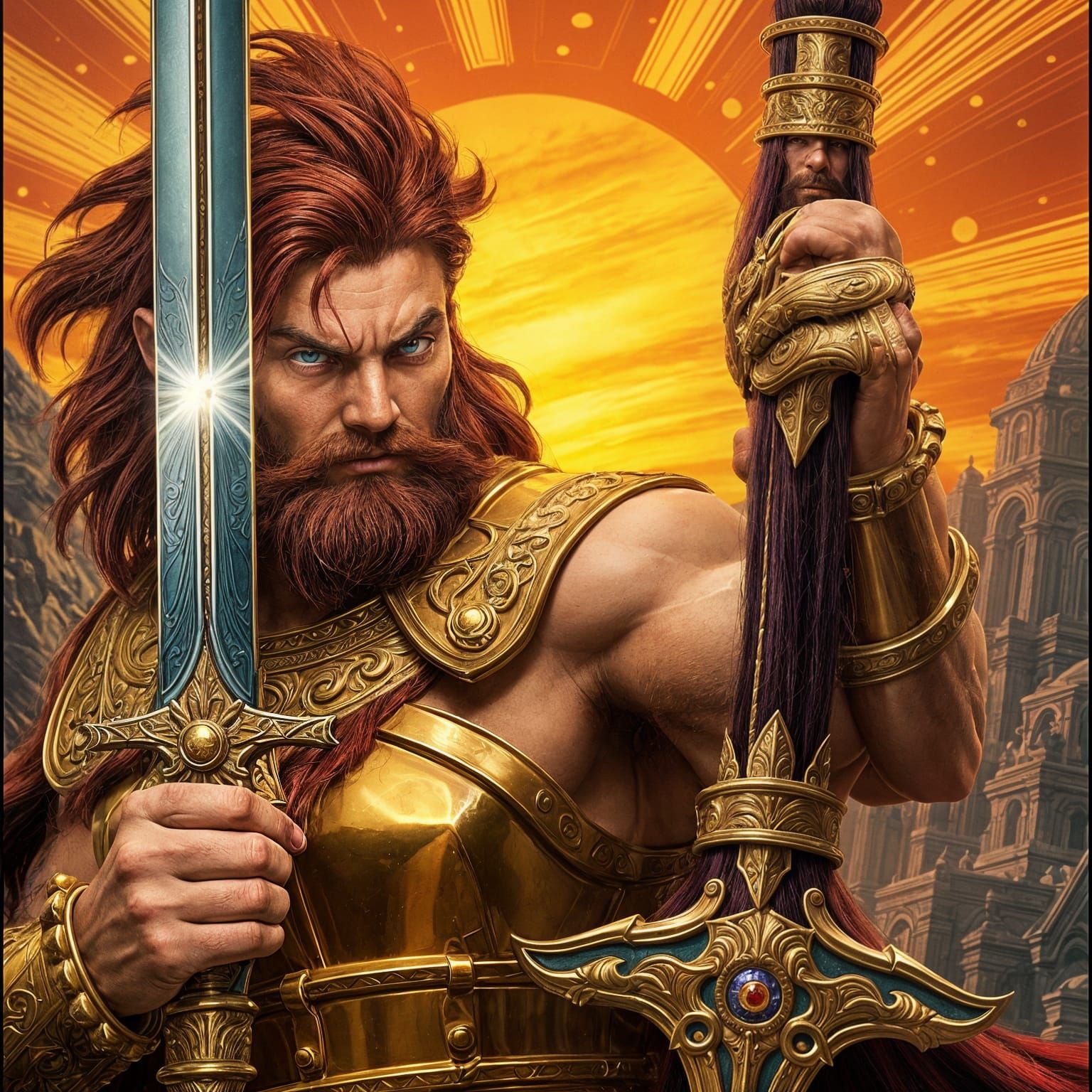 Golden Warrior in Sunset Glory