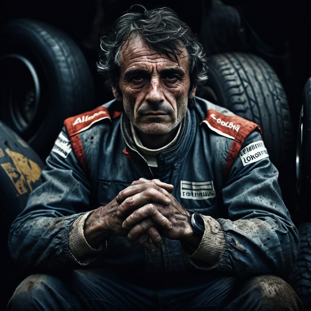 1970s Formula One Driver: Soulful Portrait