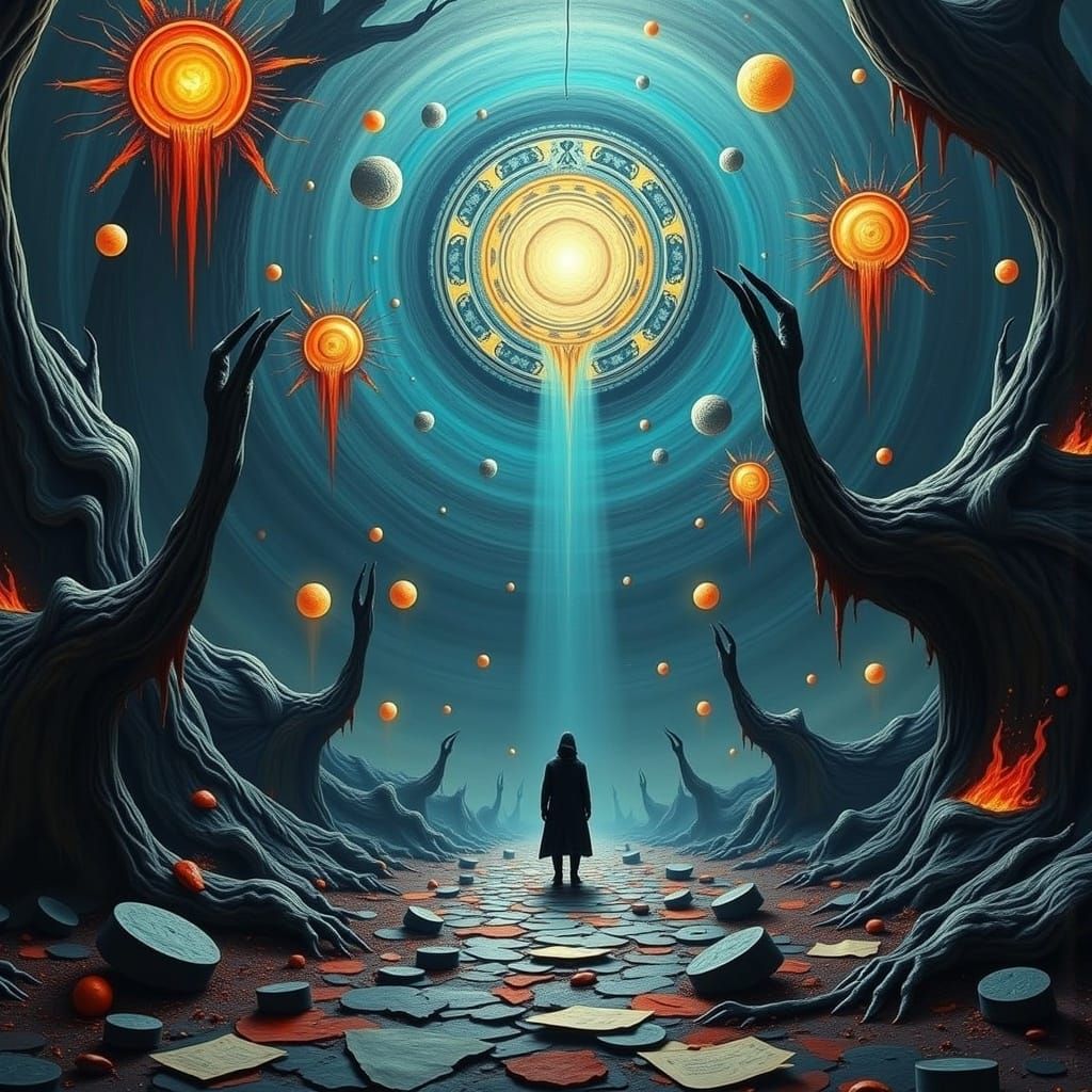 Mystical Realm: Detailed Matte Painting in Rich Colors