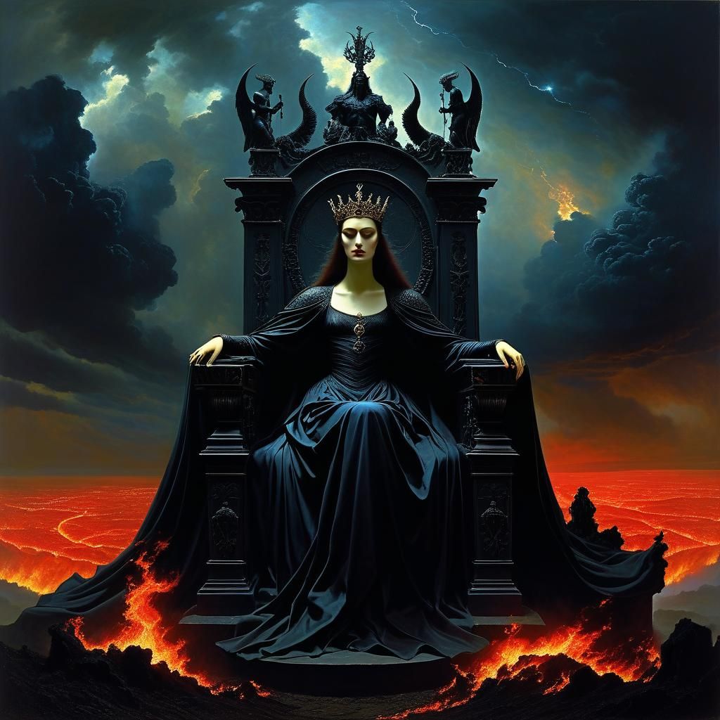 Hades and Persephone Enthroned in Dark Glory