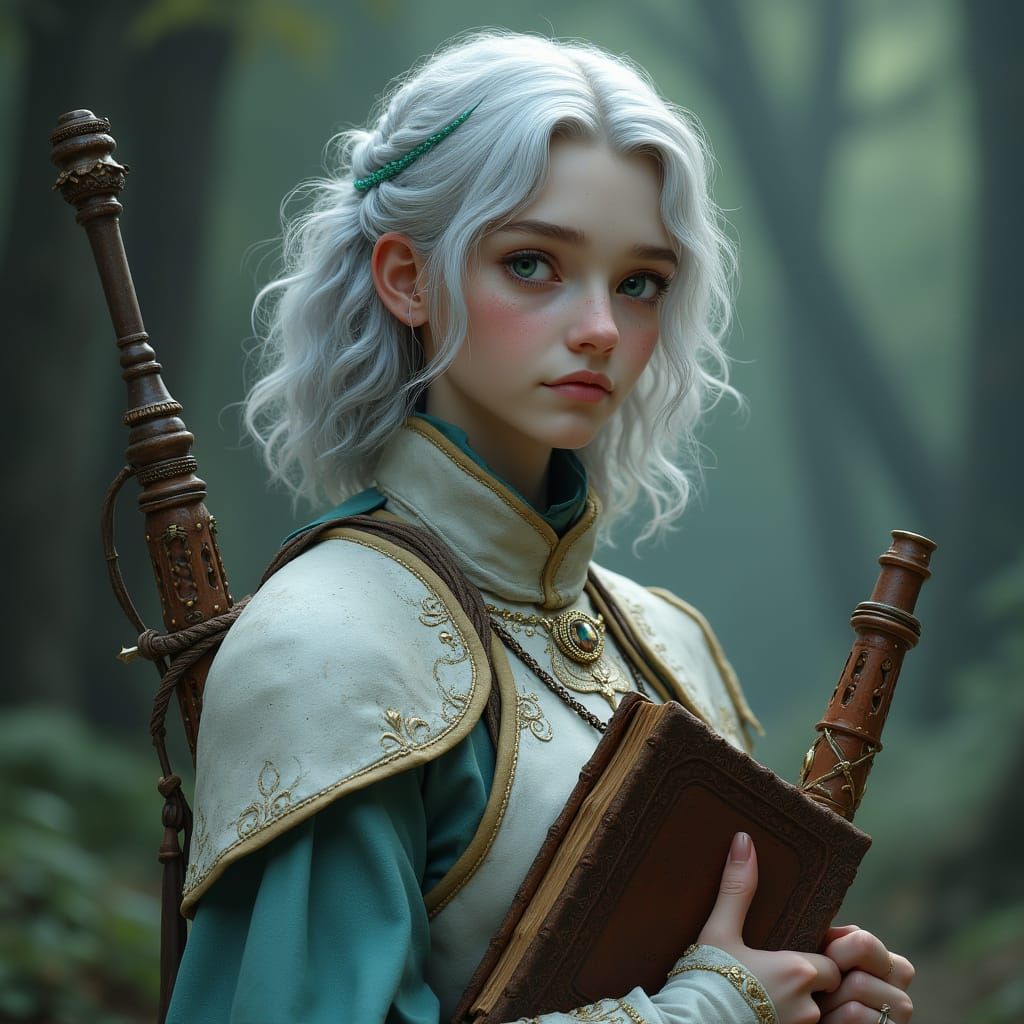 Mystical Woman in Detailed Matte Painting Style