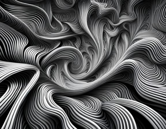 Abstract Mental Maze with Vector Fractals