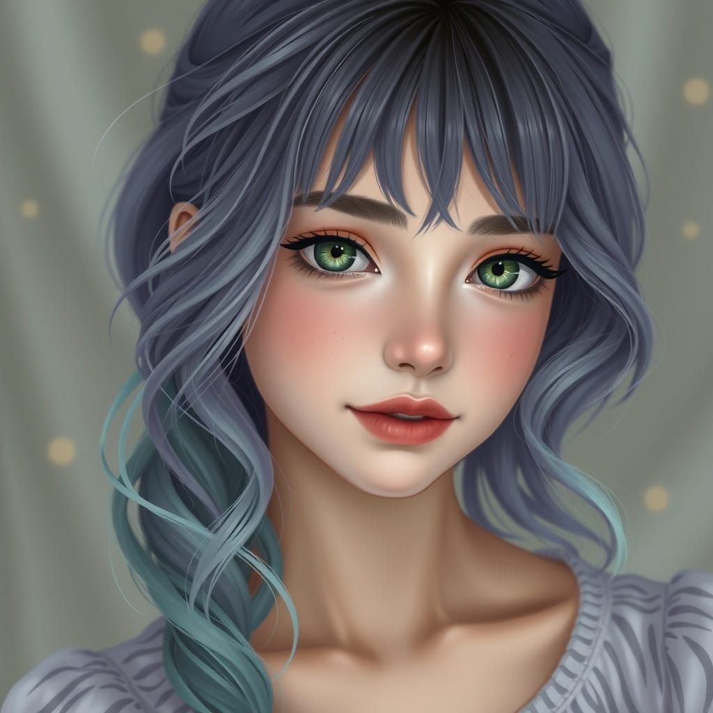 Enchanting Young Woman with Ethereal Beauty