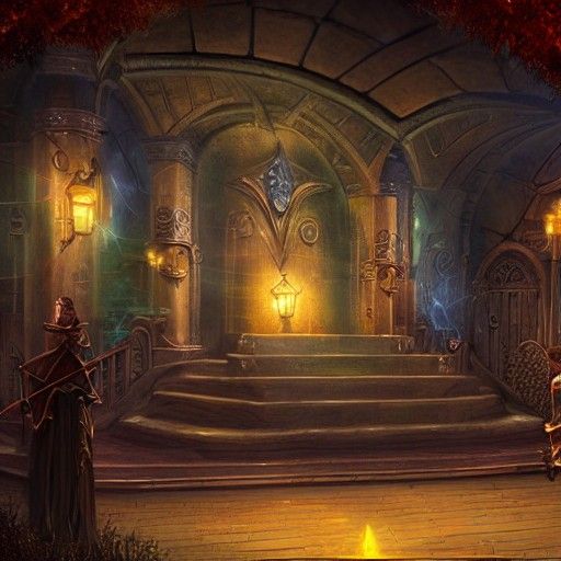 Detailed Matte Painting of Fantasy Magician