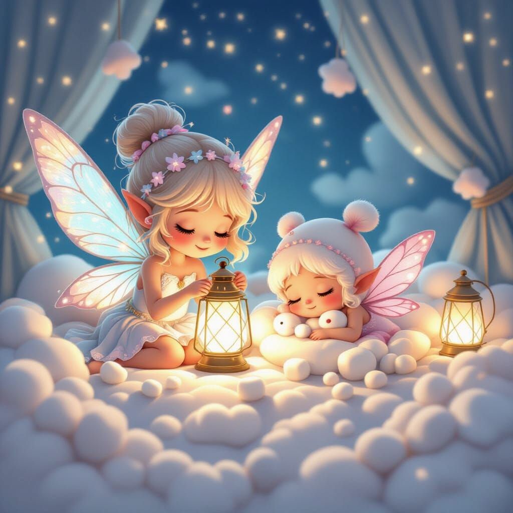 Dreamy Marshmallow Slumbergrove with Fairies