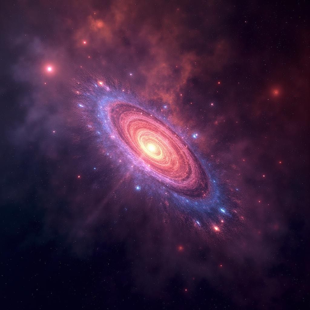 Cosmic Coding Landscape in Fantasy Concept Art Style