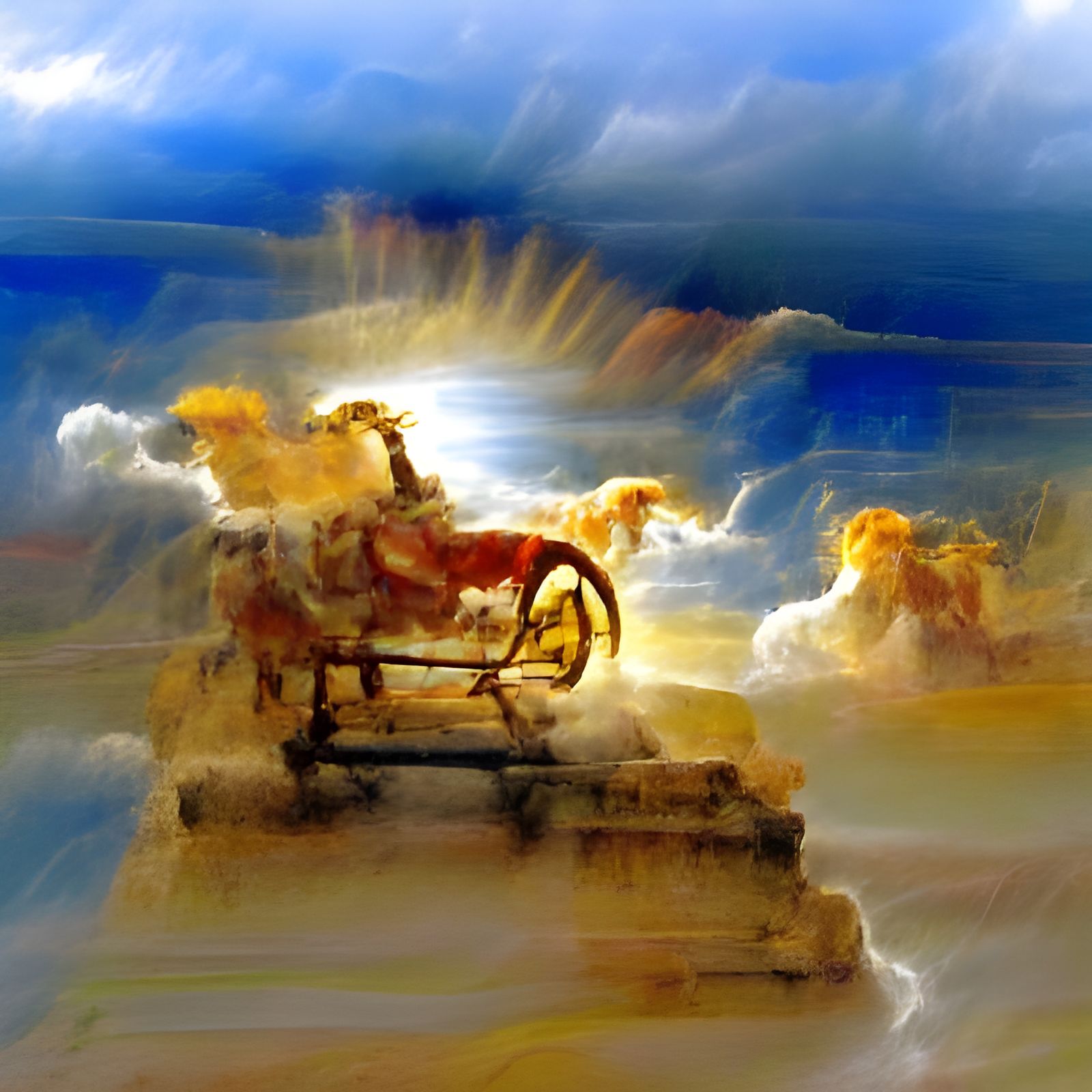 Roman Chariot Sunrise with Divine Light