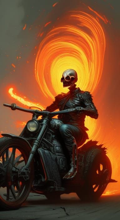 Ghost Rider Dark Fantasy Concept Art