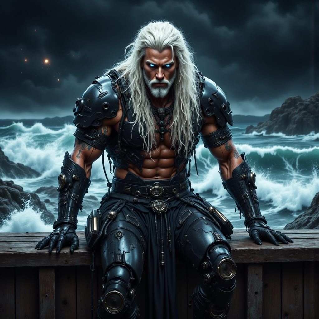 <lora:CyborgStyleFx:1.0> <lora:Cyborgs of future:1.0> <lora:Morbid:1.0> Best quality hyperrealistic painting of very han...