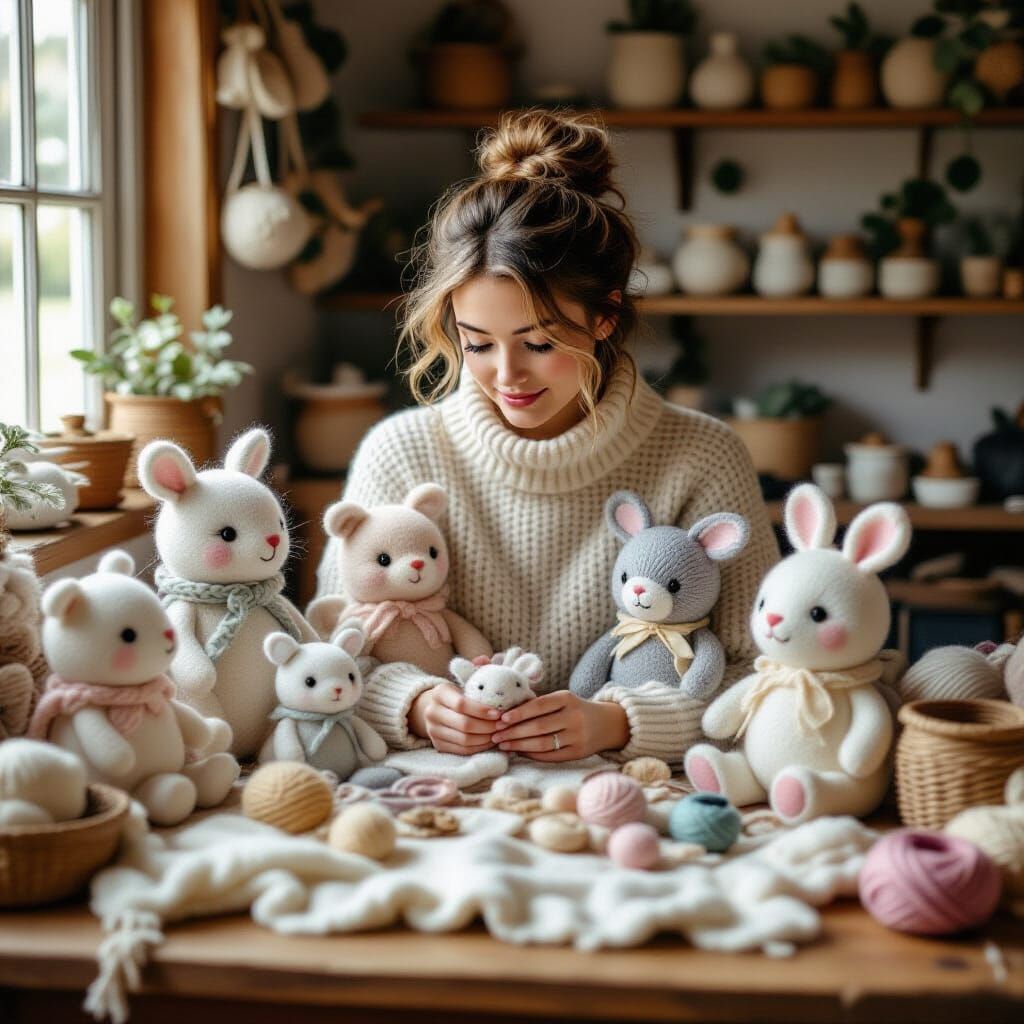 Enchanting Felted Animals in Whimsical Workshop