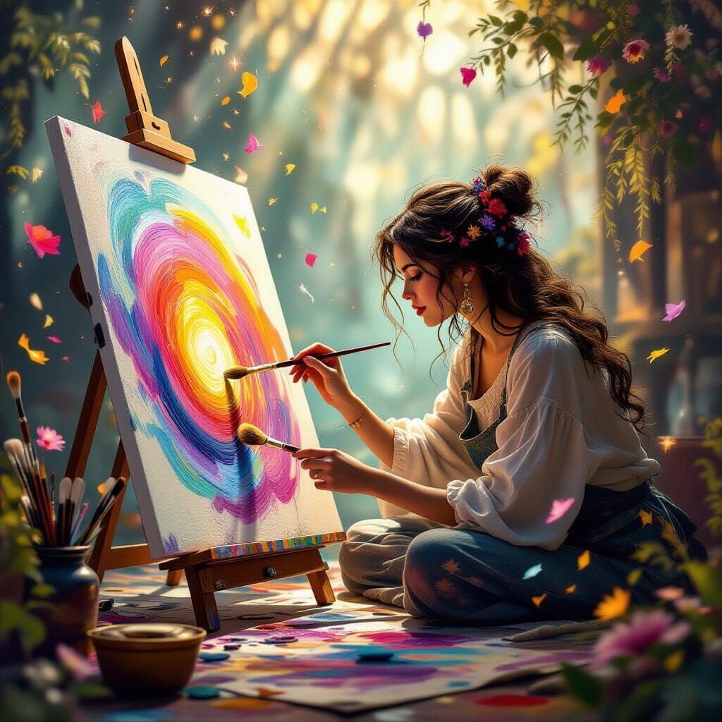 Whimsical Artist Creates Masterpiece in Dreamlike Digital Pa...