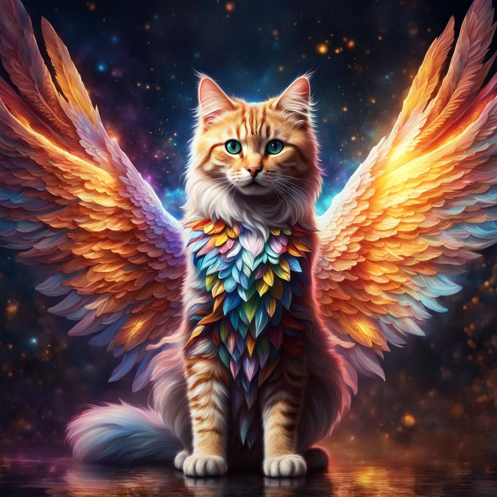 Ethereal Cat Angel Concept Art