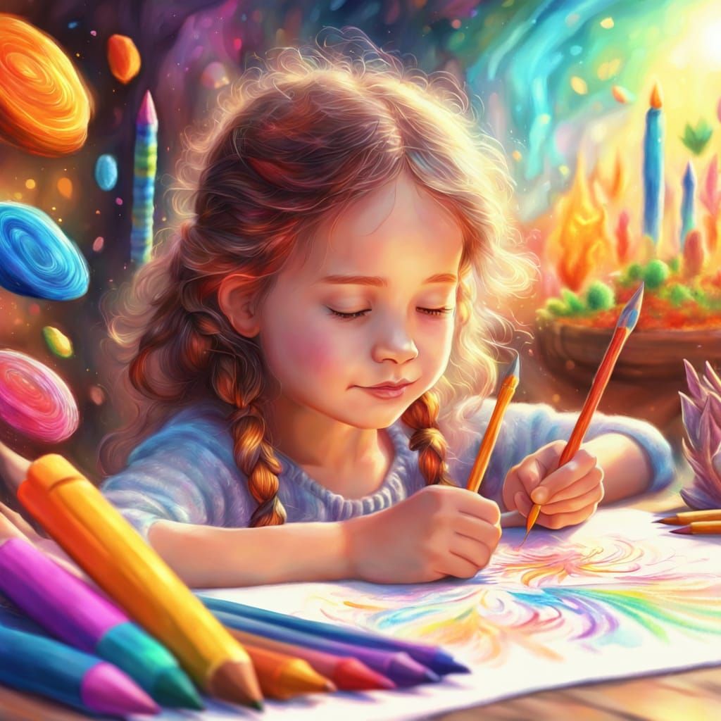 Magical Children's Drawings Come to Life: Digital Fantasy