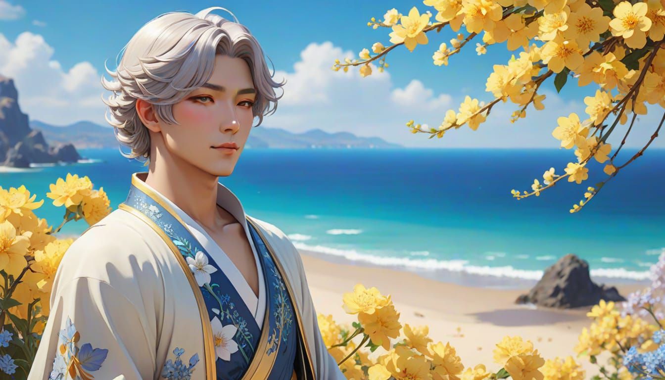 Vibrant Art Nouveau Masterpiece with Intricate Details