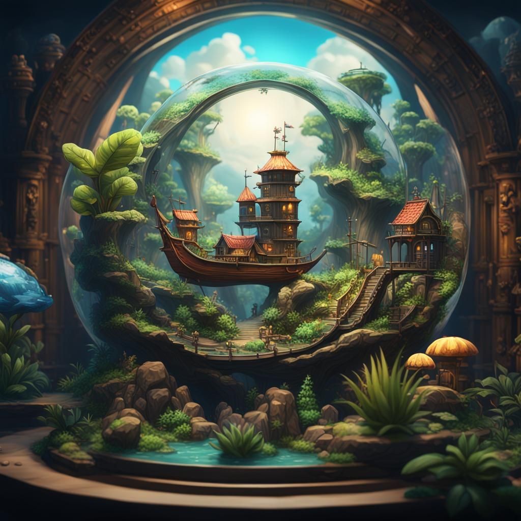 One Piece Terrarium: Detailed Matte Painting