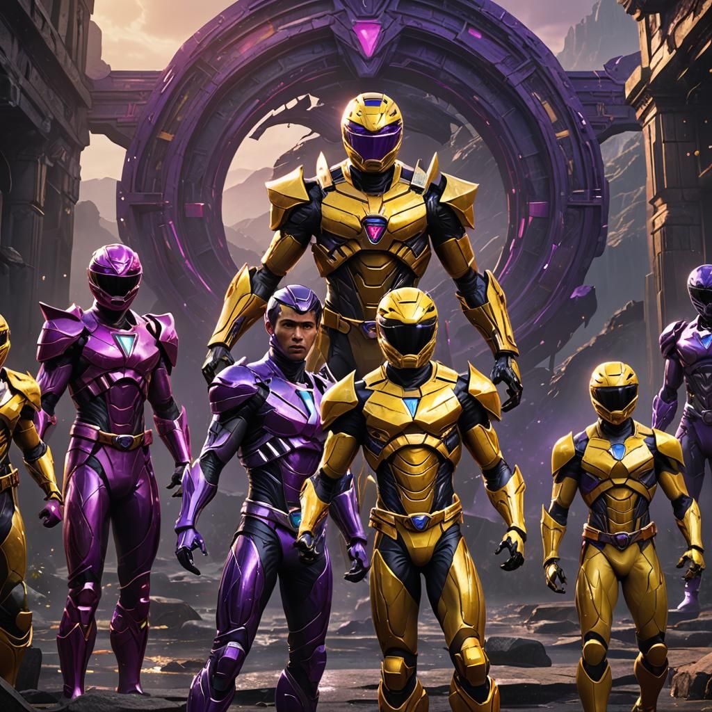 Power Rangers Concept Art in Art Nouveau Style