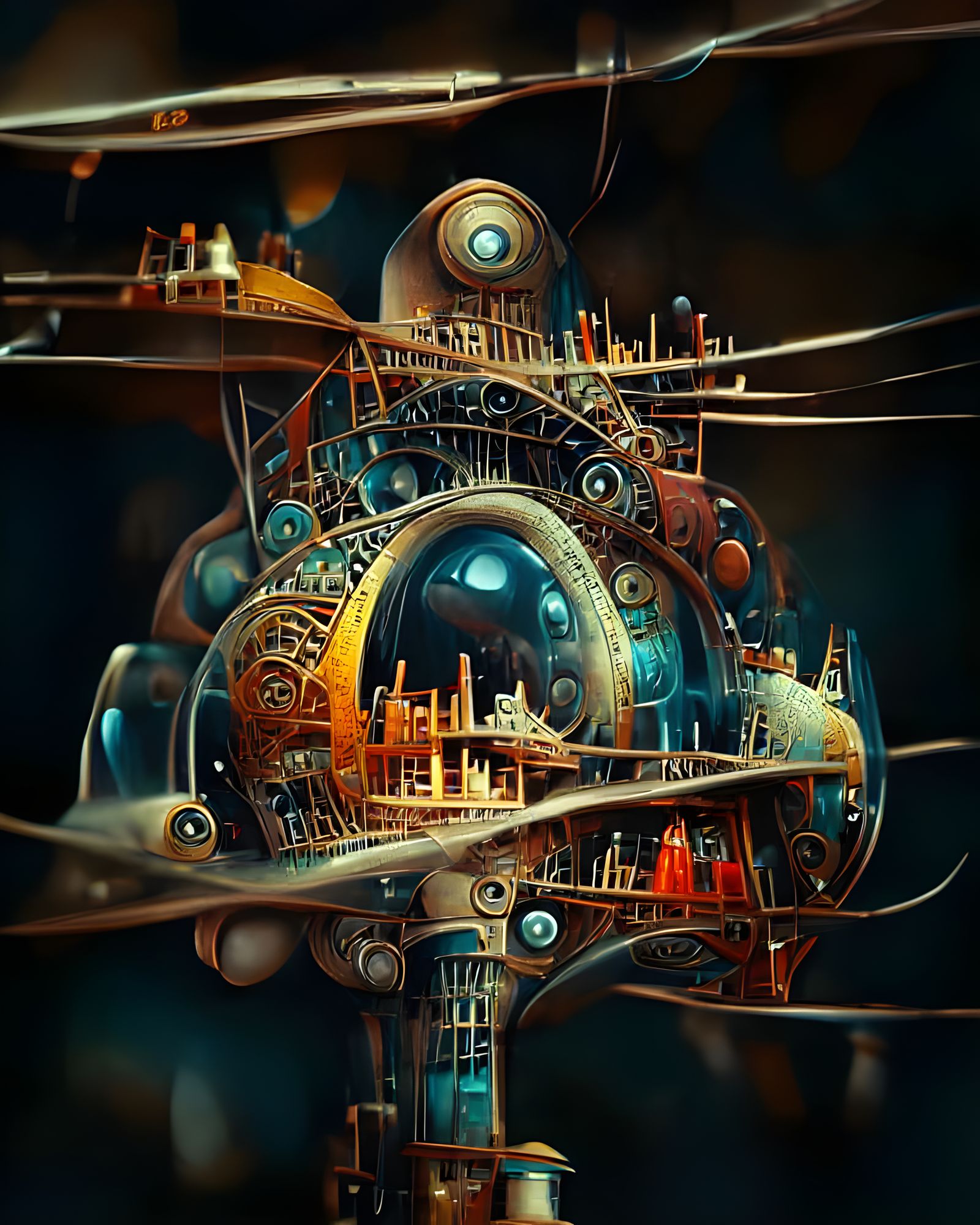 Dieselpunk Inventors' Fair: A Maximalist Digital Painting