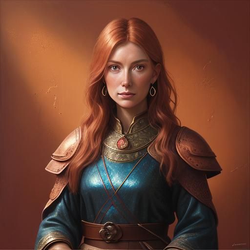 Mars Desert Architecture in Oil Painting Style