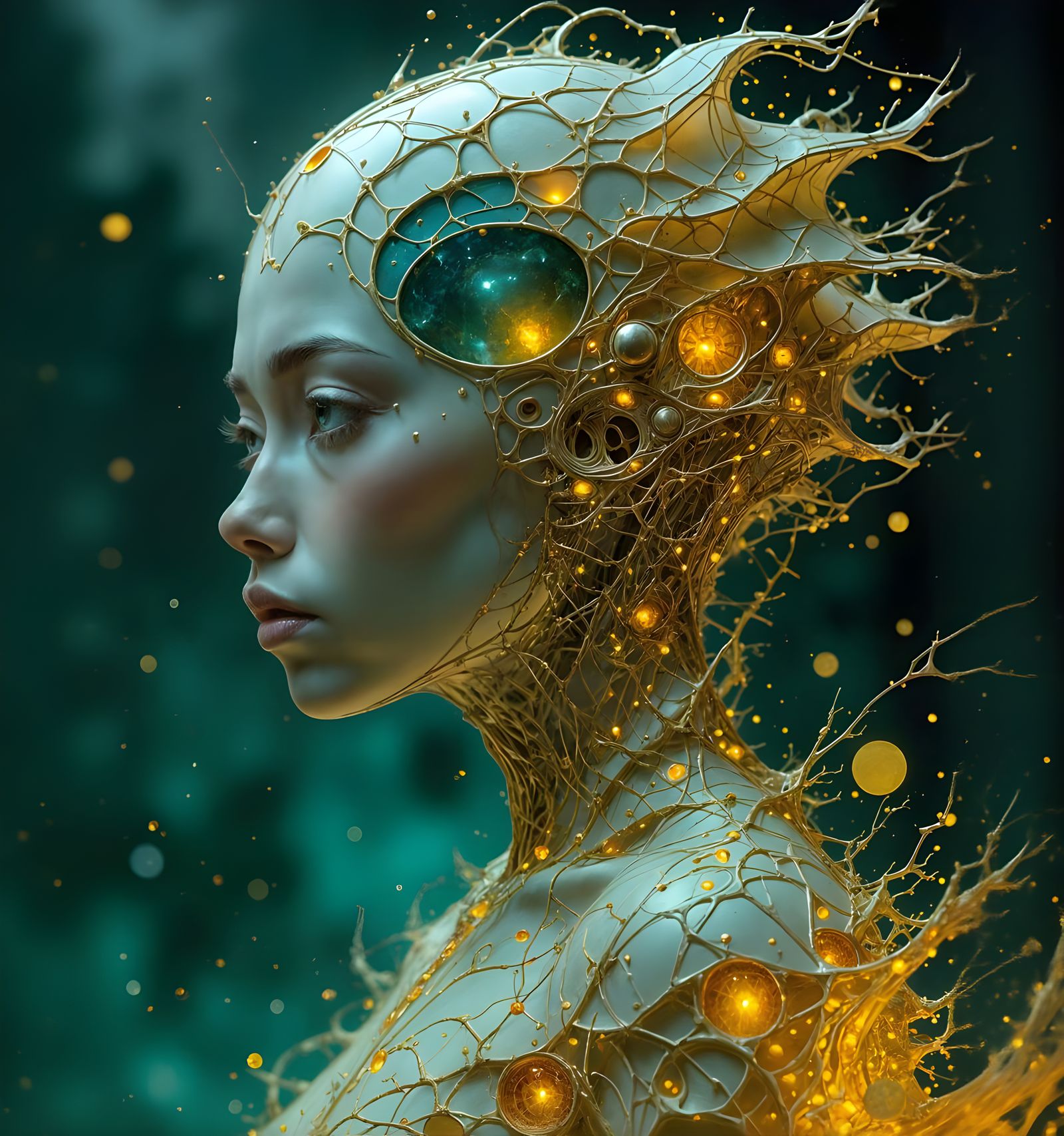 Biomechanical Muse in Alien Realm 8K
