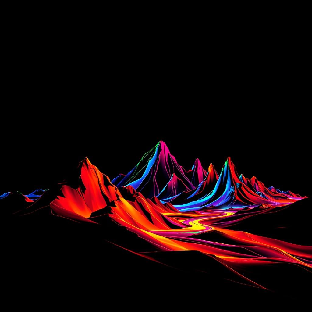 Surreal  night landscape in the style of Moebius.